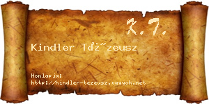 Kindler Tézeusz névjegykártya